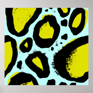 Leopard Vibrance: Colorful Vild Struktur. Poster