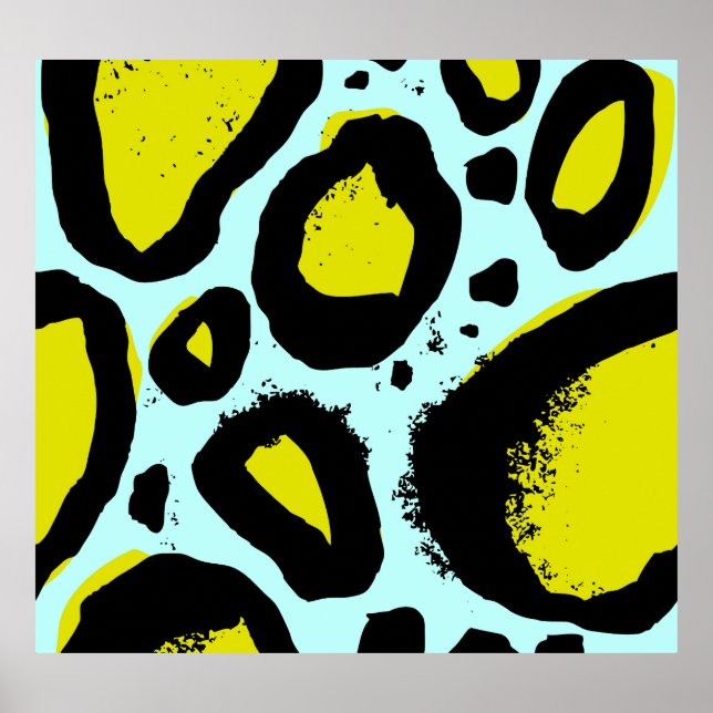 Leopard Vibrance: Colorful Vild Struktur. Poster (Framsidan)