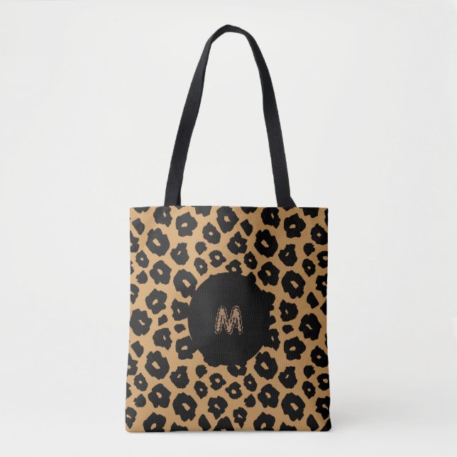 Leopard Vild ANIMAL PRINT + Monogram Tygkasse (Framsida)