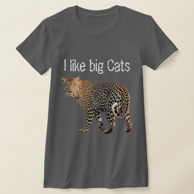 Leopard vild animal t shirt (Laydown)