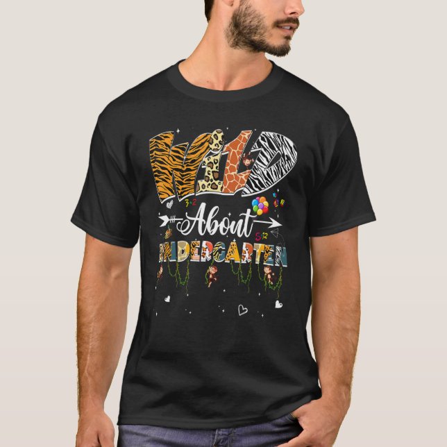 Leopard Vild Om Kindergarten Back to school Saf T Shirt (Framsida)