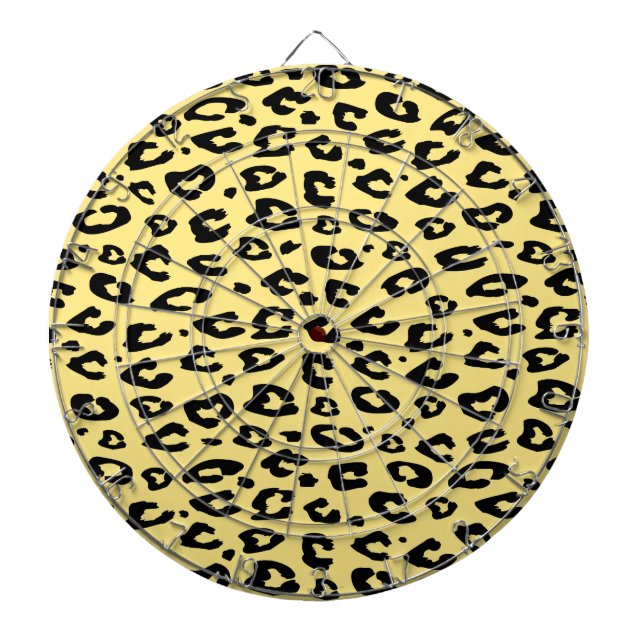 Leopard vilda djur tryck dartboard darttavla (Framsidan)