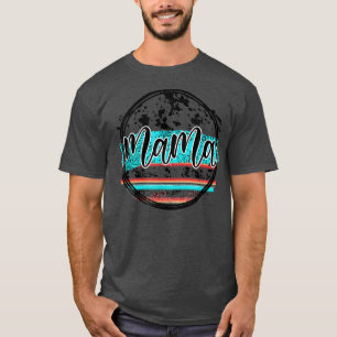 Leopard Vintage Mamma Western Turquise Mors dag T Shirt