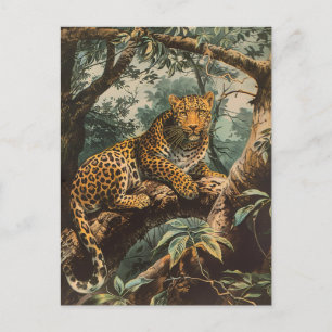 Leopard Vintage Vykort