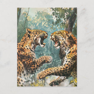 Leopard Vintage Vykort