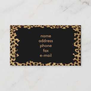 leopard visitkort