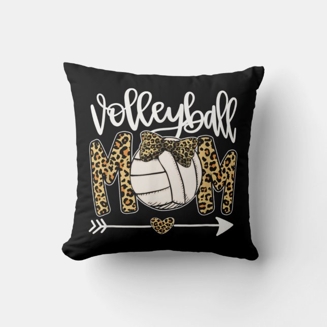 Leopard Volleyball Mamma Roligt Boll Mamma Mors da Kudde (Framsida)