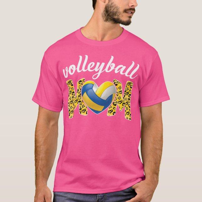 Leopard Volleyball Mamma Shirt Boll Mamma Mor Kvin T (Framsida)