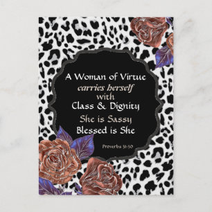 Leopard-vykort för leopard för virtuell Blommigt Vykort