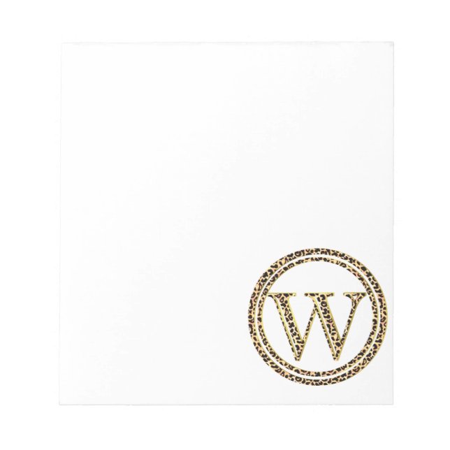 Leopard W Anteckningsblock (Framsida)