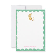 Leopard Whimsical Personlig Brevpapper Notkort