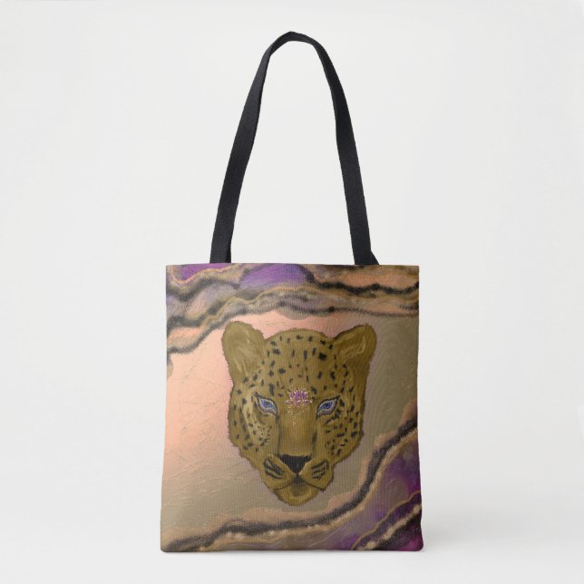 Leopard with Geode Tygkasse (Framsida)