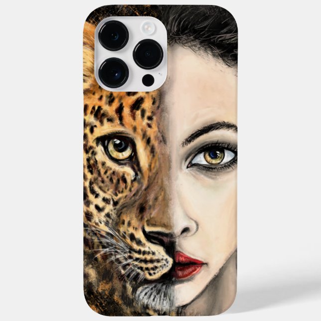 Leopard Woman iphone case (Baksida)