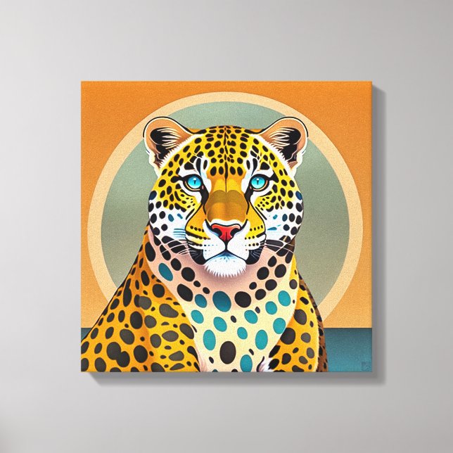 Leopard - Wrapped Canvas Art Print (Framsida)