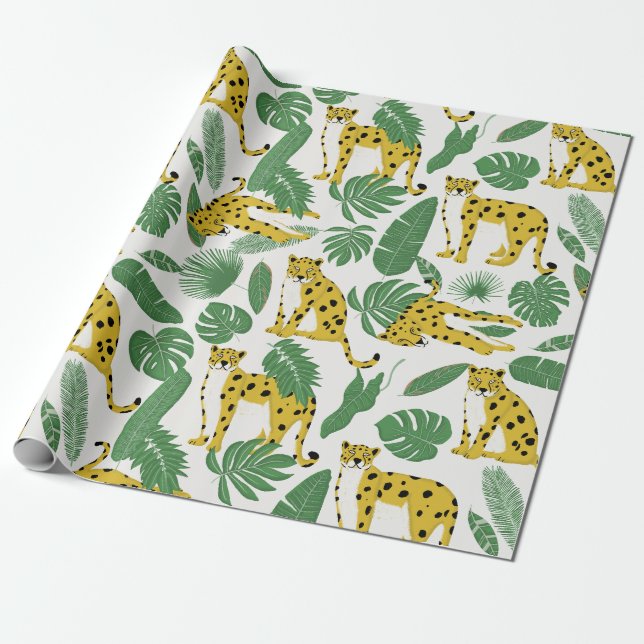 Leopard Wrapping papper Presentpapper (Utrullad)