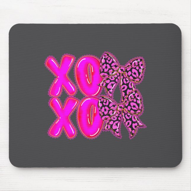 Leopard Xoxo Coquette Bow Hearts Valentine's Day W Musmatta (Framsidan)