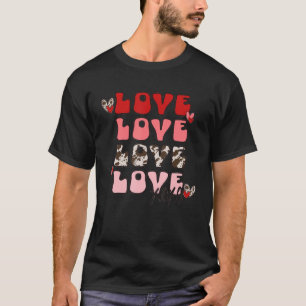 Leopard XOXO Hugs Kisses Hearts Kärlek Valentine C T Shirt