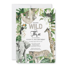 Leopard Young Vild och Tre Safari Birthday