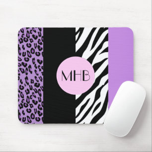 Leopard, Zebra, Animal Print, Lila, Monogram Musmatta