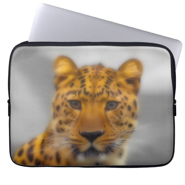 Leopardansikte Laptop Sleeve (Framsidan)