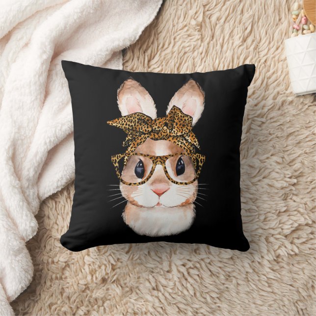 Leopardåret Mamma i Cute Påskhare R Kudde (Filt)