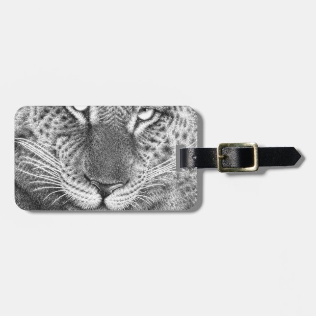 Leopardbagagemärkre Bagagebricka (Horisontell Framsida)