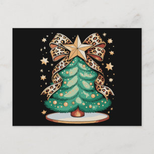 Leopardbåge Julgran Glam Jul Xmas Helg Vykort
