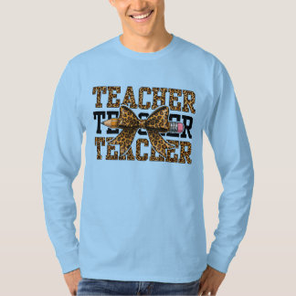 Leopardbåge Lärare Skola Penna Söt Klassrum T Shirt