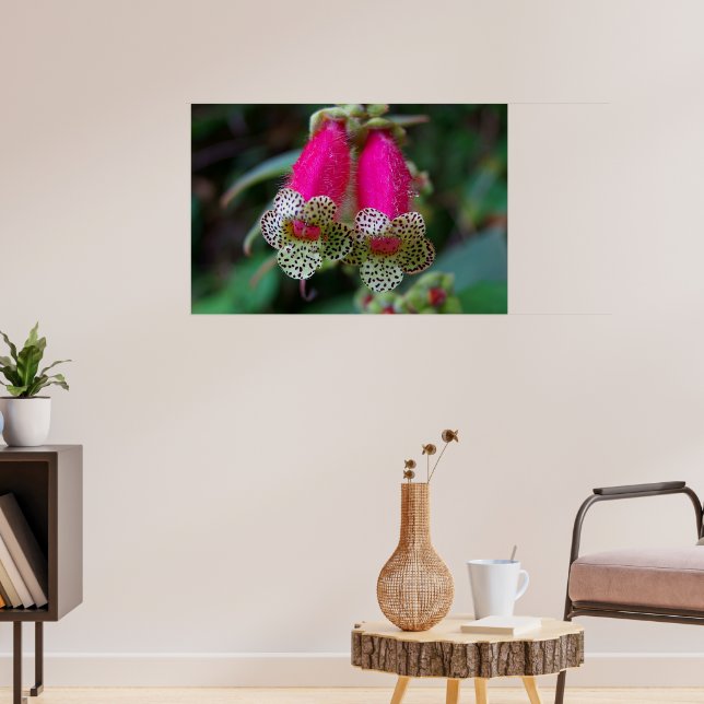 Leopardblommadesign Poster (Vardagsrum 3)