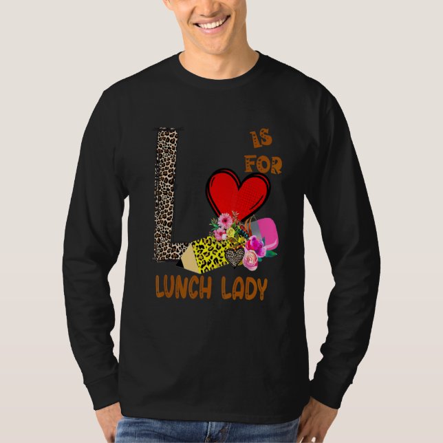 Leopardblommor Penna Lunchdam T Shirt (Framsida)