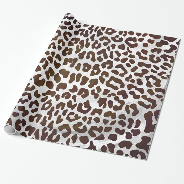 Leopardchokladtryck Presentpapper (Utrullad)