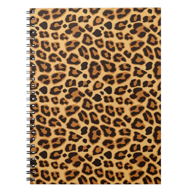 Leoparddjur Tryckt Skinn Mönster Anteckningsbok (Framsidan)