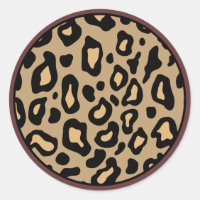Leoparddjur Tryckta Klistermärken