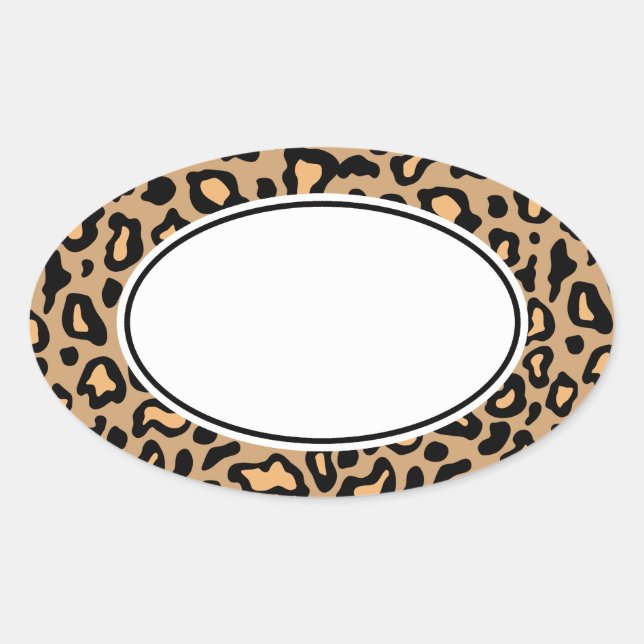 Leoparddjur Tryckta Klistermärken (Framsida)