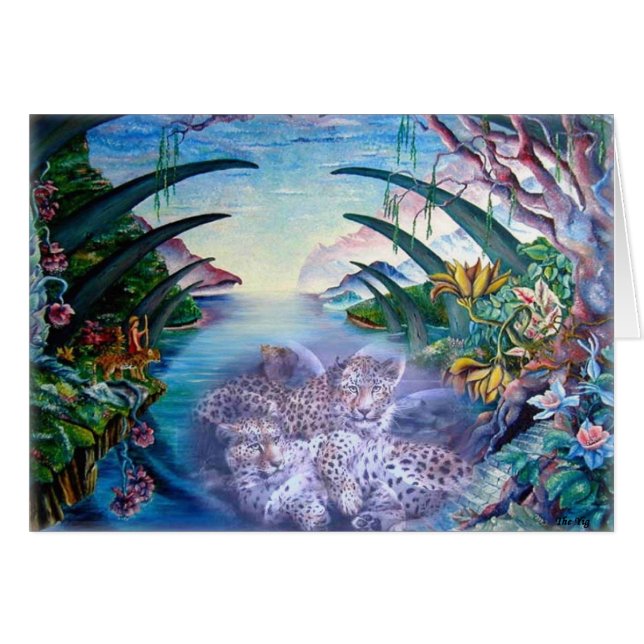 Leoparddrömmar Hälsningskort (Framsidan Horizontal)