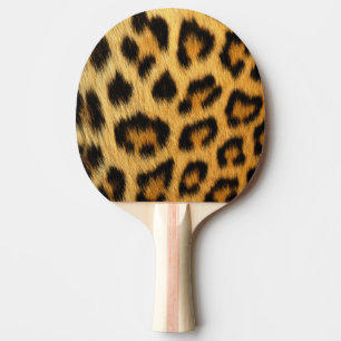Leoparden flår det djura trycket pingisracket
