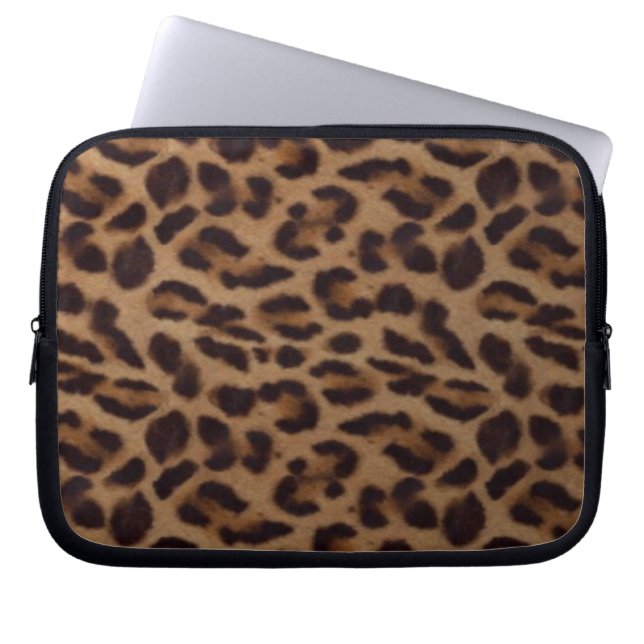 Leoparden flår illusionlaptop sleeve (Framsidan)
