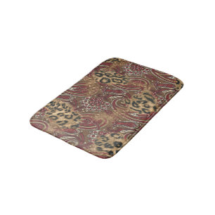Leoparden flår och det Paisley trycket Badrumsmatta
