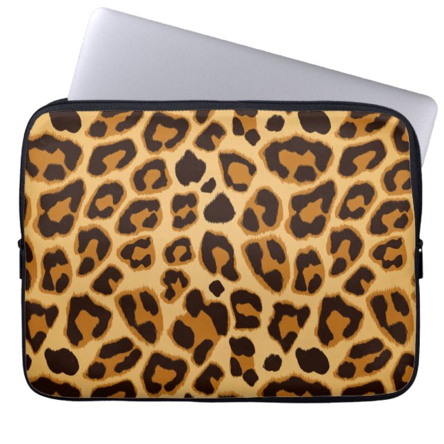 Leoparden flår tryckmönster laptop sleeve (Framsidan)