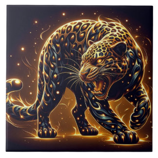 Leoparden Kakelplatta