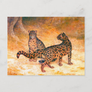 Leoparder av Jacques-Laurent Agasse Vykort