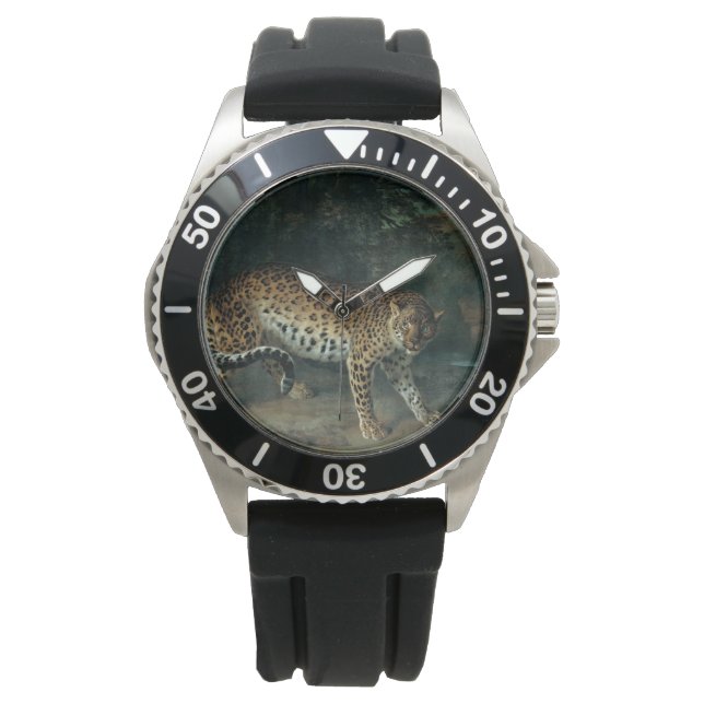 Leoparder (av Jean-Baptiste Oudry) Armbandsur (Framsida)