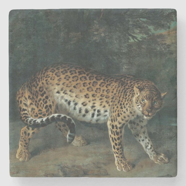 Leoparder (av Jean-Baptiste Oudry) Stenunderlägg (Framsidan)