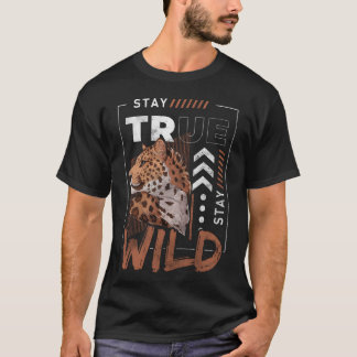 Leoparder Djur Snabb Fara retro T Shirt