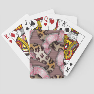Leoparder "i Snöre - intensiv rosa - Casinokort