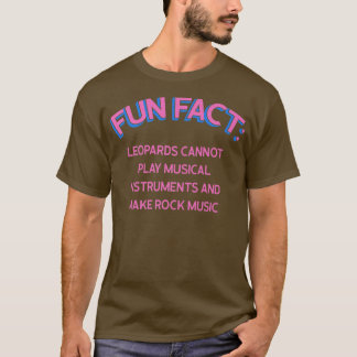 Leoparder kan inte göra Rock musik funny Animal Pu T Shirt