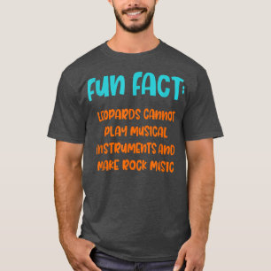 Leoparder kan inte göra Rock musik funny Animal Pu T Shirt