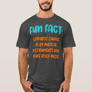 Leoparder kan inte göra Rock musik funny Animal Pu T Shirt