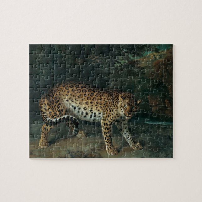 Leoparder (kvinnlig leopard) (Jean-Baptiste Oudry) Pussel (Horisontell)