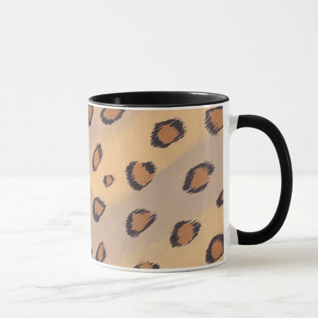 Leopardfläckar Målning Anpassade Muggar (Höger)